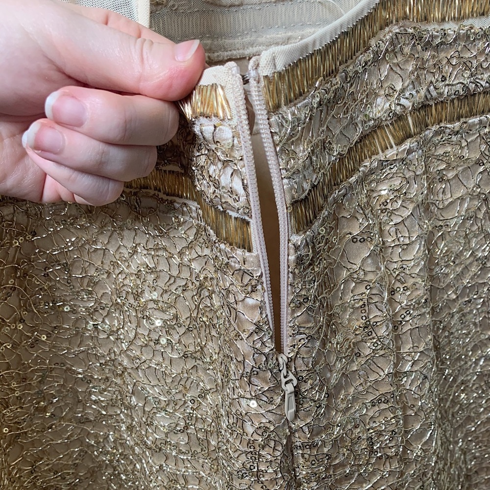 Gold beaded dress - NWT! - Picture 4 of 8